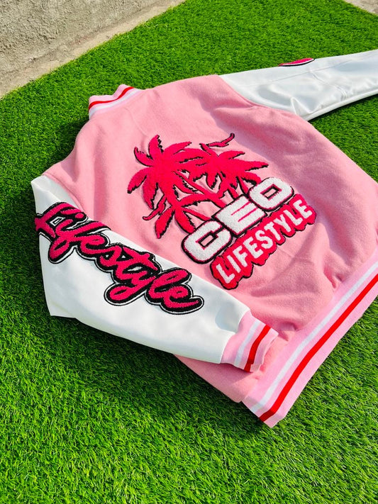 CEO Lifestyle Varsity Letterman (Pink)